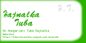 hajnalka tuba business card